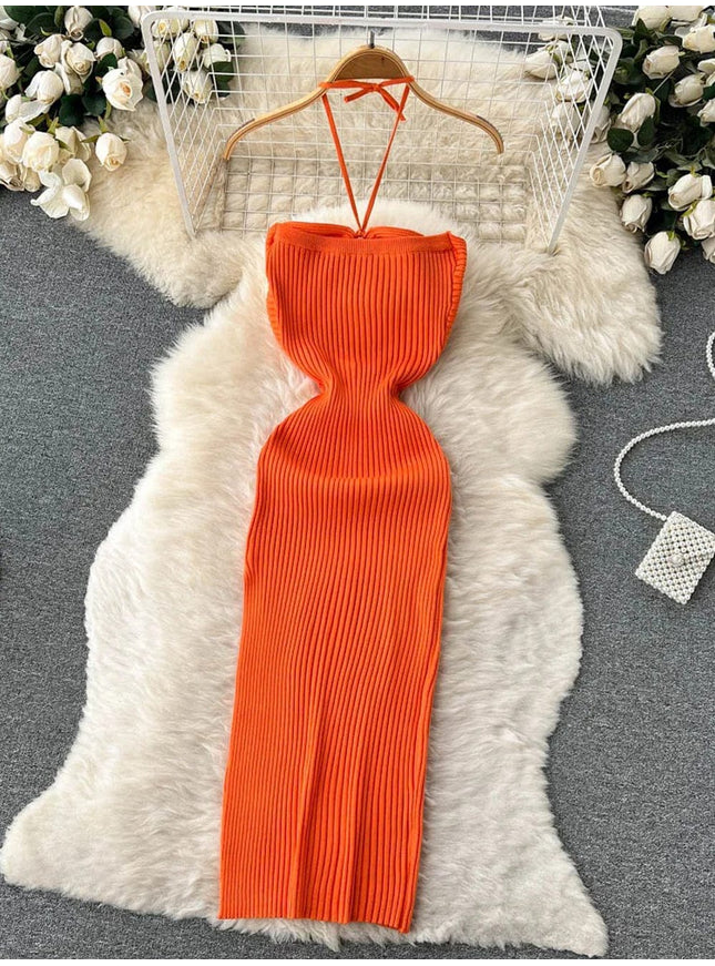 Evie Bodycon Knitted Midi Dress - Fashion Pov
