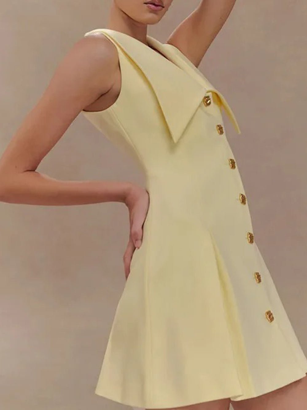 Faith Single Breasted Mini Dress - Fashion Pov