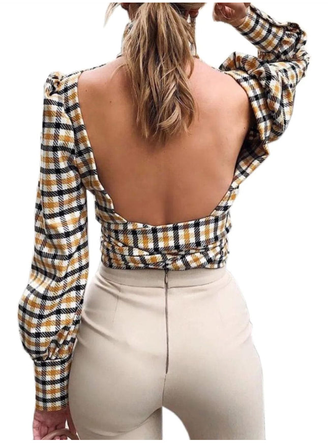 Felicity Backless Shirt - Fashion Pov