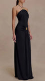 Fiora Draped Halter Maxi Dress - Fashion Pov