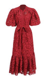 Flora Lace Button Midi Dress - Fashion Pov