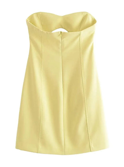 Freya Strapless Hollow Out Mini Dress - Fashion Pov