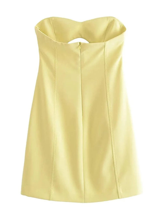 Freya Strapless Hollow Out Mini Dress - Fashion Pov