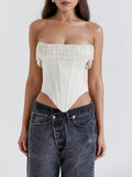 Gabrielle Off Shoulder Backless Crop Top - Fashion Pov