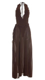 Gemma Plunge Halter Maxi Dress - Fashion Pov