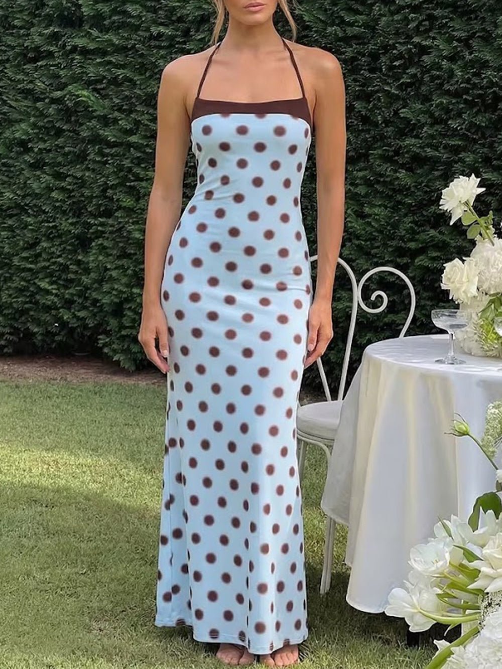 Gemma Polka Dot Maxi Dress - Fashion Pov