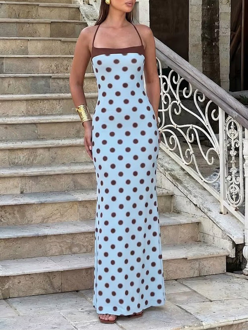 Gemma Polka Dot Maxi Dress - Fashion Pov
