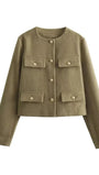 Georgia Long Sleeve Demi Coat - Fashion Pov