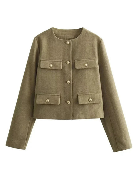 Georgia Long Sleeve Demi Coat - Fashion Pov
