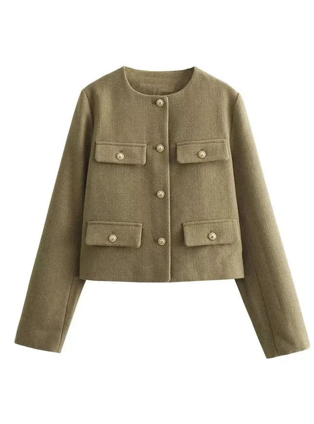 Georgia Long Sleeve Demi Coat - Fashion Pov