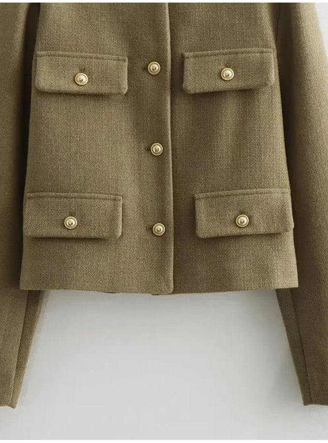 Georgia Long Sleeve Demi Coat - Fashion Pov