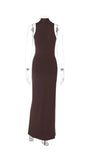 Gianna Halter Slit Maxi Dress - Fashion Pov