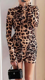 Gianna Leopard Backless Mini Dress Leopard Sand - Fashion Pov