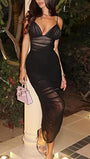 Gianna Mesh Ruched Maxi Dress - Fashion Pov