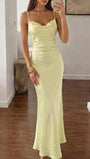 Giselle Cowl Back Satin Maxi Dress - Fashion Pov