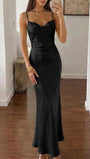 Giselle Cowl Back Satin Maxi Dress - Fashion Pov