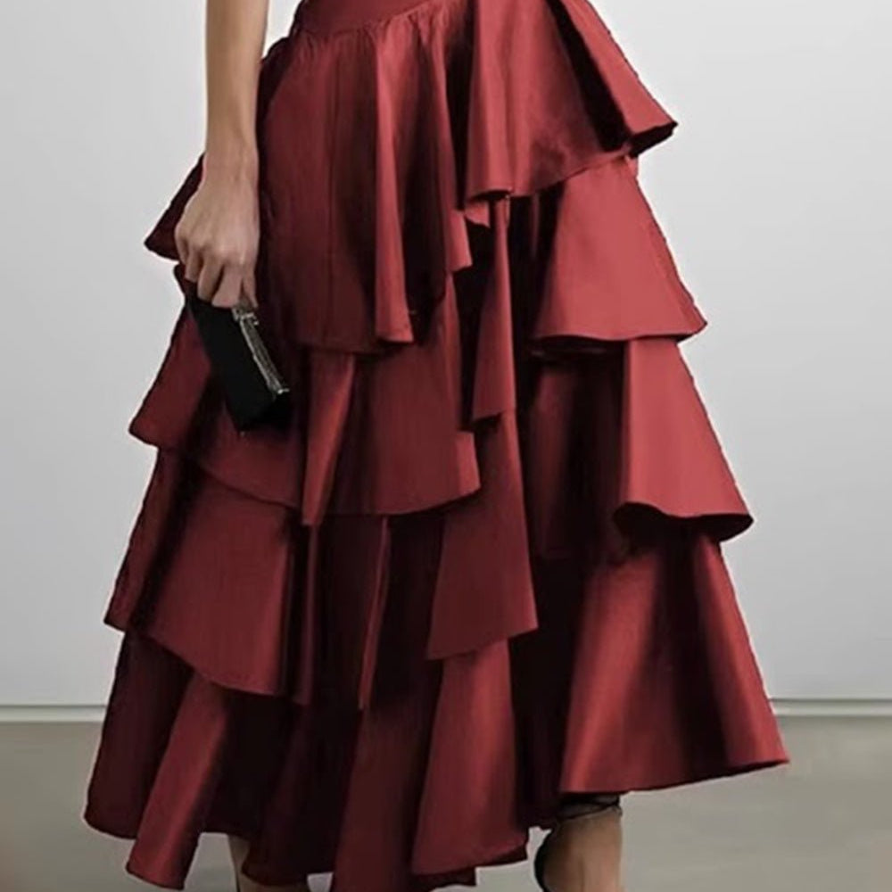 Giselle Tiered Ruffle Maxi Skirt - Fashion Pov