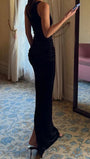 Giselle Velvet Column Maxi Dress - Fashion Pov