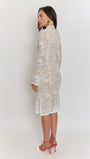 Giulia High Collar Lace Midi Dress - Fashion Pov