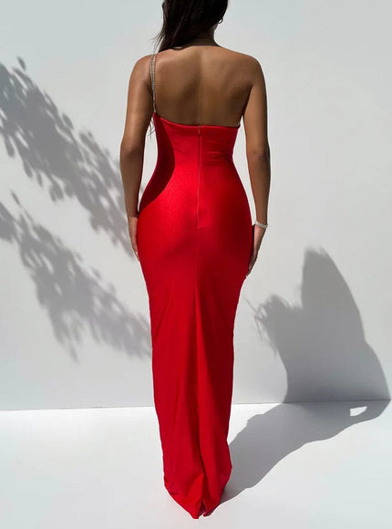 Hadley Off Shoulder Backless Maxi Dress - Fashion Pov