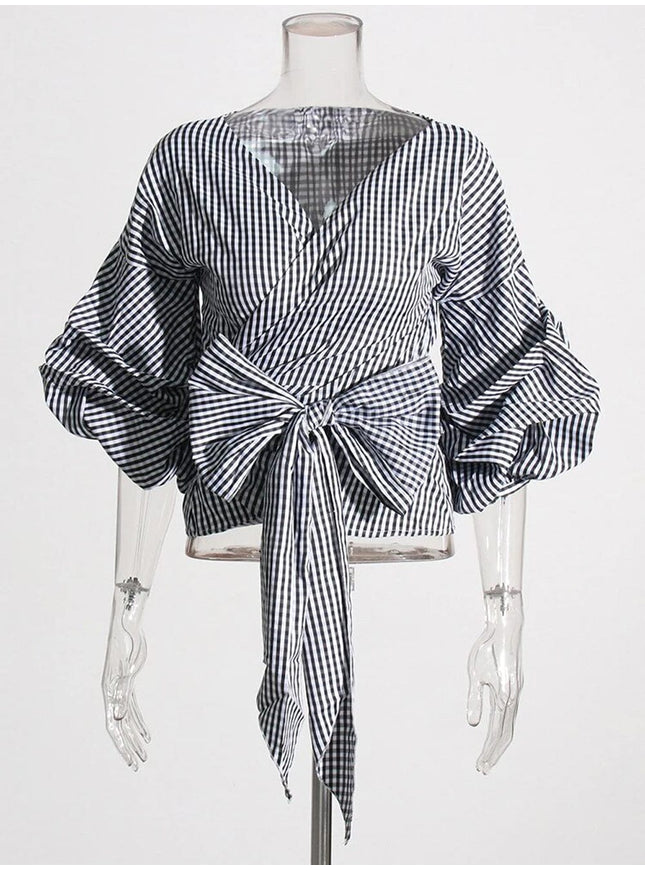 Hali Bowknot Folds Shirt - Fashion Pov