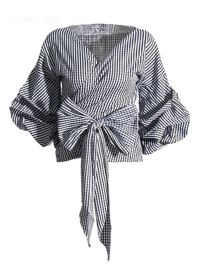 Hali Bowknot Folds Shirt - Fashion Pov