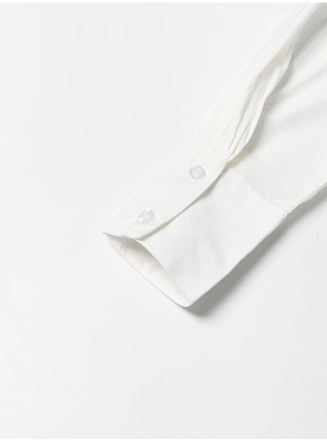 Harlie Colorblock Casual Belt Shirt - Fashion Pov