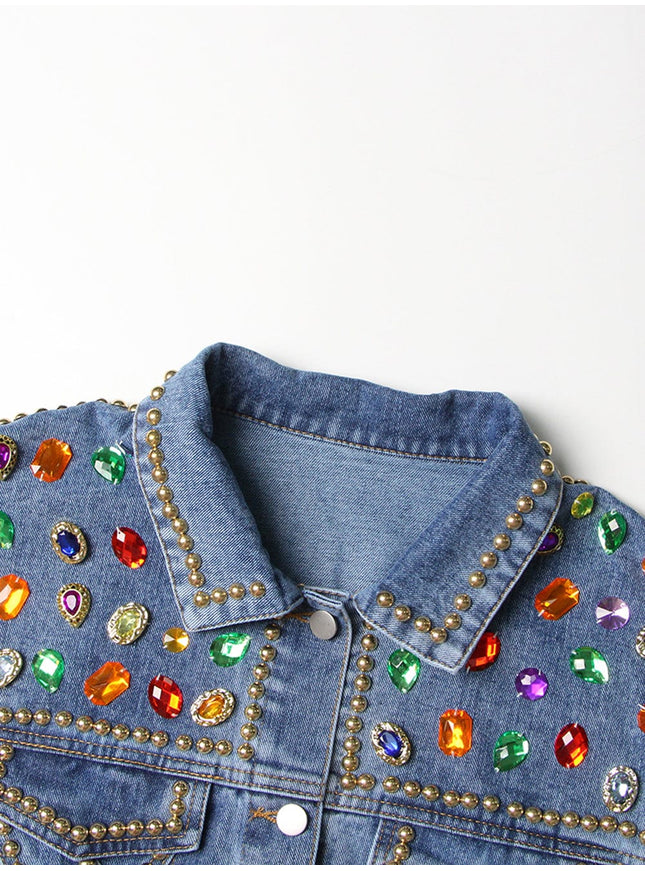 Harliv Hollow Out Spliced Diamond Jacket - Fashion Pov