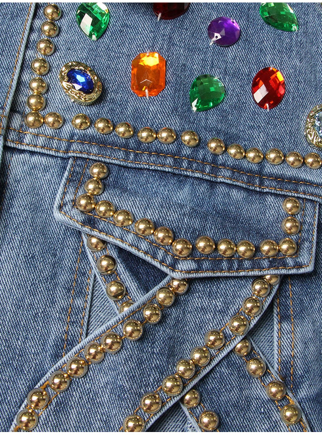 Harliv Hollow Out Spliced Diamond Jacket - Fashion Pov