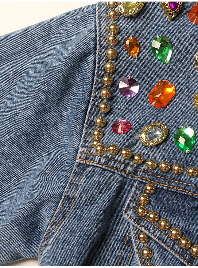 Harliv Hollow Out Spliced Diamond Jacket - Fashion Pov