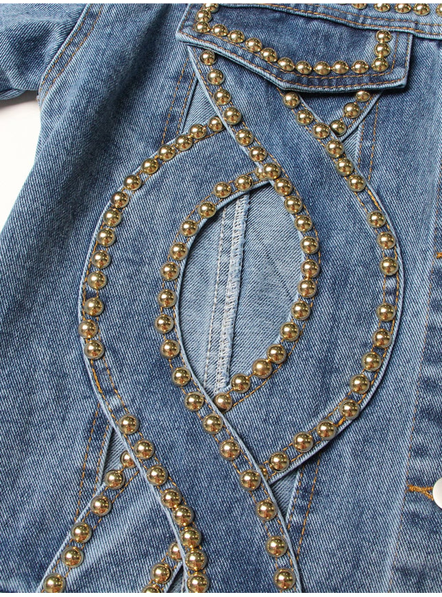 Harliv Hollow Out Spliced Diamond Jacket - Fashion Pov