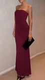 Helena Draped Strapless Maxi Dress - Fashion Pov
