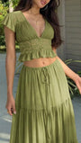 Helena Lace Trim Skirt Set - Fashion Pov