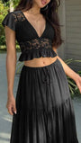 Helena Lace Trim Skirt Set - Fashion Pov