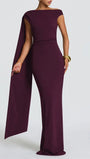 Helena One Shoulder Cape Maxi Dress - Fashion Pov