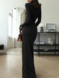 Isabel Long Sleeve Split Maxi Dress - Fashion Pov