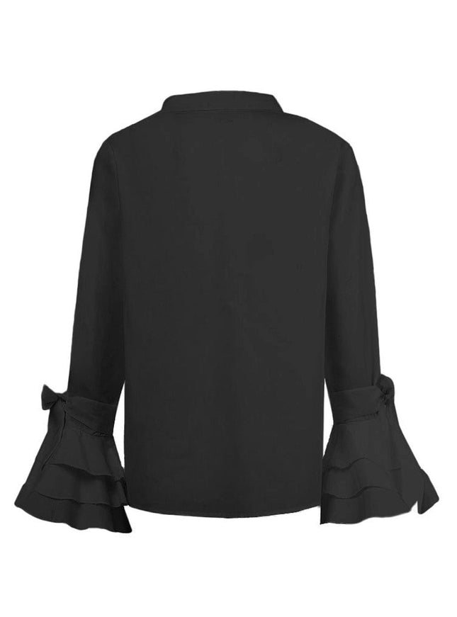 Isabella Buttoned Solid Casual Tunic Top - Fashion Pov