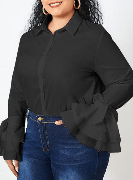 Isabella Buttoned Solid Casual Tunic Top - Fashion Pov