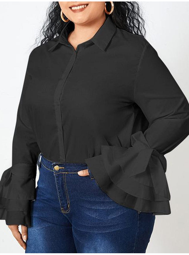 Isabella Buttoned Solid Casual Tunic Top - Fashion Pov