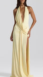 Isabella Halter Deep - V Maxi Dress - Fashion Pov
