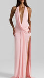 Isabella Halter Deep - V Maxi Dress - Fashion Pov