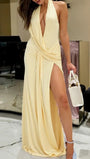 Isabella Halter Deep - V Maxi Dress - Fashion Pov