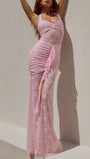 Isabella Lace Ruffled Maxi Dress - Fashion Pov