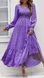Isabelle Long Sleeve Ruffle Hem Maxi Dress - Fashion Pov