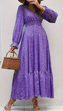 Isabelle Long Sleeve Ruffle Hem Maxi Dress - Fashion Pov