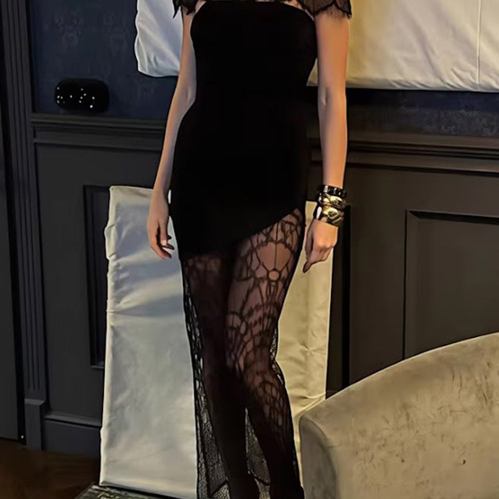 Isadora Lace Cape Mini Dress - Fashion Pov