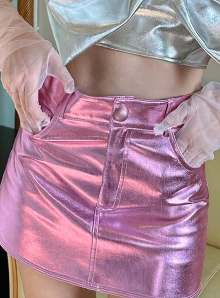 Isla Mini Skirt In Pink - Fashion Pov