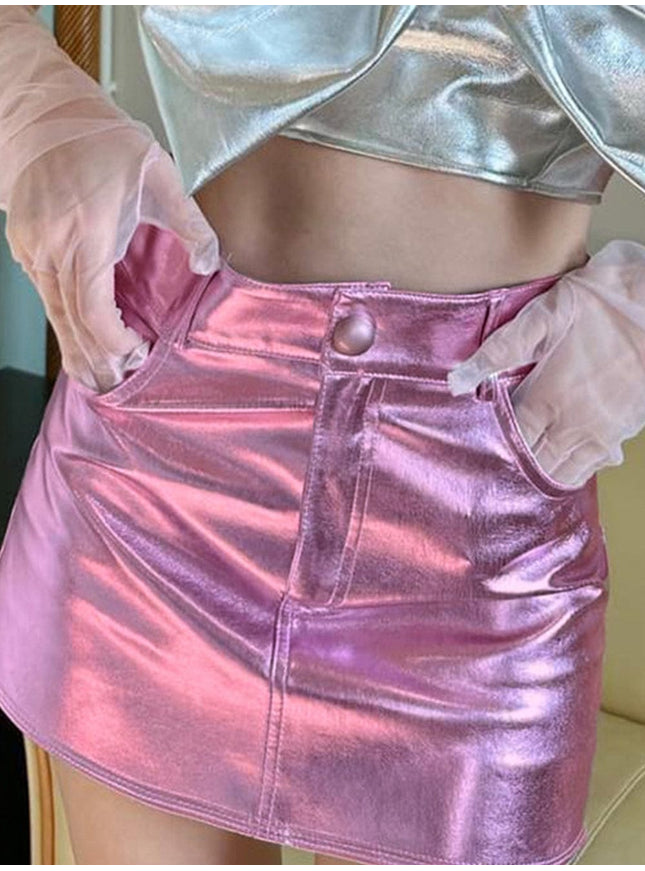 Isla Mini Skirt In Pink - Fashion Pov