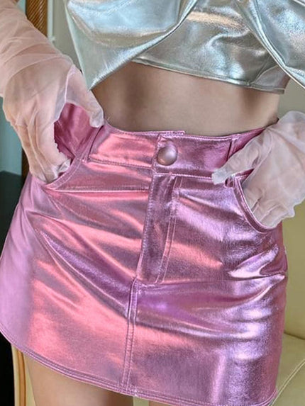 Isla Mini Skirt In Pink - Fashion Pov