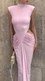 Isla Ruched Cut Out Gown - Fashion Pov